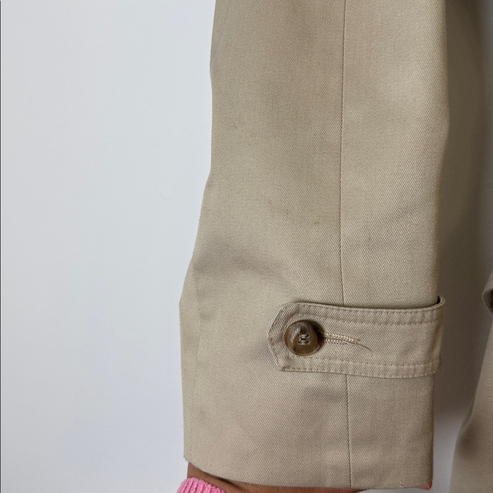 Christian Dior vintage Beige Trench Coat sz L - Picture 6 of 14